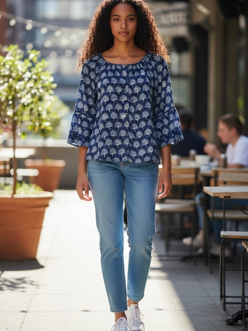 Tommy Bahama Peasant Blouse L